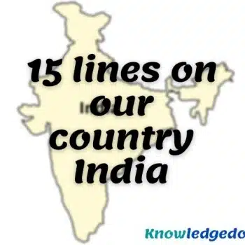 15 lines on India