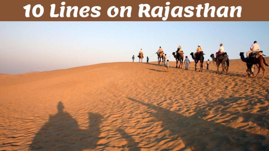 10 lines on Rajasthan in English